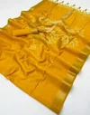 Blue Taxi By Rajtex Satin Linen Handloom Silk Saree